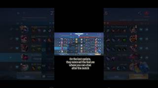 How to chat on post match 🫢 #MobileLegends #ChatBug