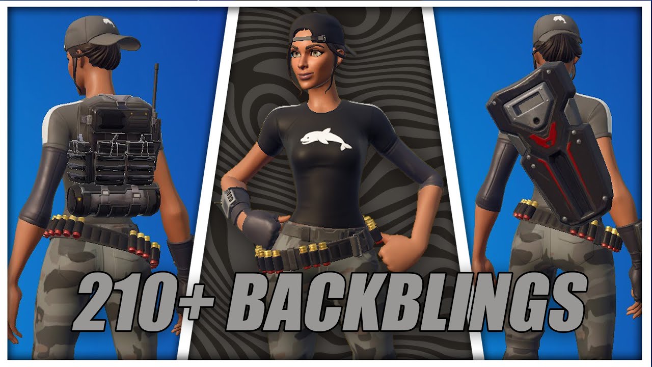 Banner Trooper skin fortnite showcase with 210+ Back Blings! YouTube