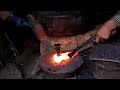 Forging an adze axe traditional craftsmanship with creative hands