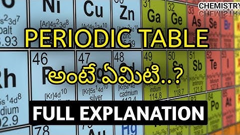 What is Periodic Table In Telugu ✅  | Full Explanation about Periodic Table | Chemistry ⚗️#chemistry