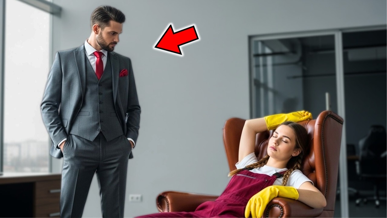 Perfekcjonistyczny biznesmen nakrył sprzątaczkę w swoim fotelu… to, co zrobił, zmieniło wszystko