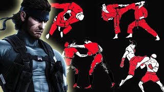 How many fighting styles does Solid Snake know in Metal Gear Solid?