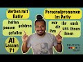 A1- Lesson 71 | German Grammar | Personalpronomen im Dativ | Verben mit Dativ