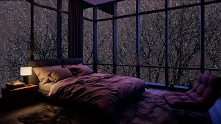Rain Sounds for Sleeping  Heavy Rain at Night  Rain Promotes Deep Meditation | Rain on Window