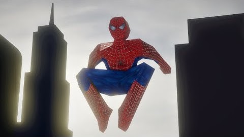 Blocky Spider-Man 3D Swinging Animation - Blender