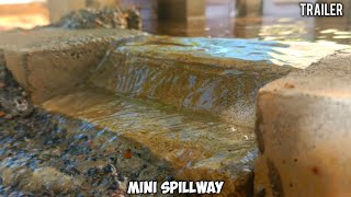 Mini Overflow Spillway Construction | Trailer | Mini Dam Making | Dam Model Miniature Construction