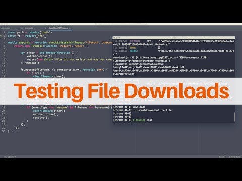Testing File Download Functionality - WebdriverIO Wednesdays