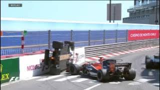 Jenson Button and Pascal Wehrlein Crash - Monaco 2017