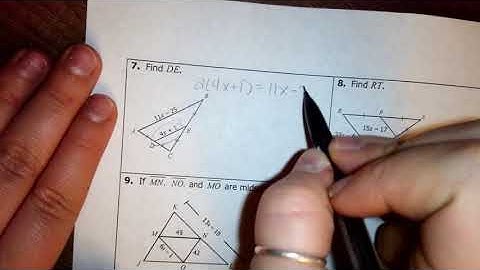 Unit 5: Triangle Mid Segment