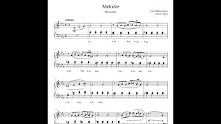 Арно Бабаджанян Мелодия ноты пианино Melodie  Arno Babajanyan Piano Sheet MUSIC Tutorial