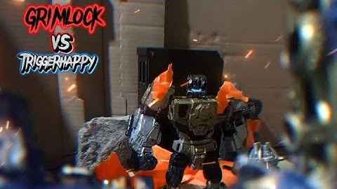 Grimlock vs Triggerhappy TransFormers stop motion