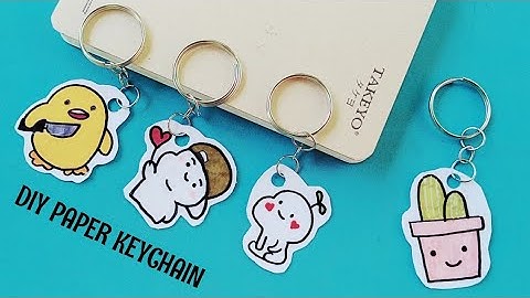 Cách Làm Móc Khóa Bằng Giấy Siêu Đơn Giản | DIY Paper Keychain | DIY IDEAS