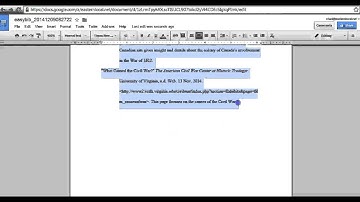 Exporting Easybib Works Cited to Google Doc