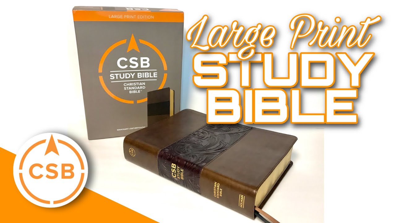 CSB Large Print Study Bible Review Mahogany LeatherTouch - YouTube