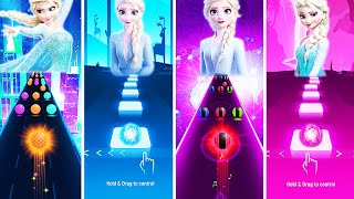 Frozen Elsa Vs Frozen 2 Elsa But In Tiles Hop EDM Rush And Dancing Road! Into The Unknown Let It Go! screenshot 5