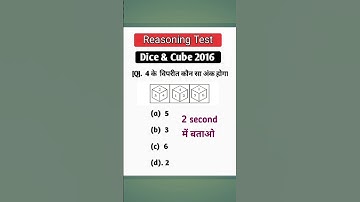 dice and cube # reasoning trick # ssc gd # ssc cgl # ssc mts # ssc chsl