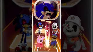 Sonic EXE vs Paw Patrol vs Peppa Pig vs Amazing Circus Animation #tileshop #shorts