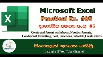 excel for beginners excel practical exercise sinhala