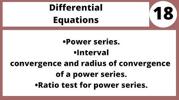 Convergence and Divergence |Differential Equation in Hindi Urdu MTH242 LECTURE 18
