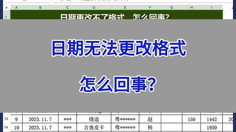 Excel：日期更改不了格式，怎么回事？#excel技巧 #excel
