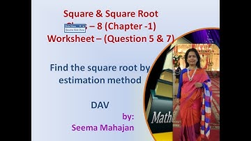 Class-8 Chapter-1 Worksheet - 5 Question 5 & 7