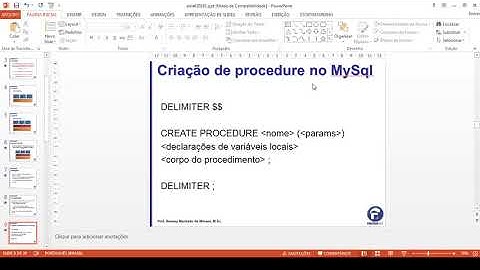 Aula em vídeo sobre Store Procedures e Functions no Mysql