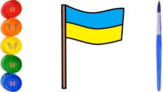 How to draw the flag of Ukraine for kids