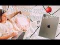 how i use all of my Apple products in a day!! (MacBook, iPhone 12, iPad Pro, AirPods, etc.)