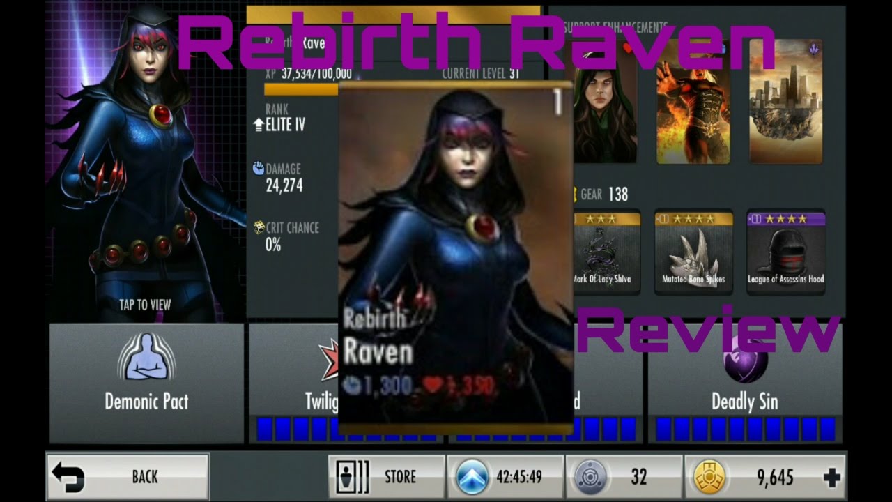 Raven Injustice Mobile Rebirth Raven | Injustice Mobile Edition | Review | 2.13 - YouTube