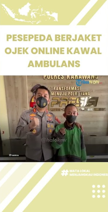 Viral Video Pesepeda Berjaket Ojek Online Kawal Ambulans, Kapolres Karawang Beri Apresiasi