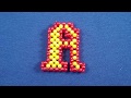 Tutorial beaded bead alphabet - A #dạy kết cườm 24 chữ cái#