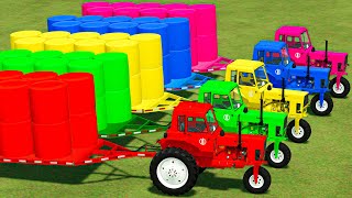 LOAD & TRANSPORTING COLORS BALES WITH BELARUS TRACTORS! Farming Simulator 22