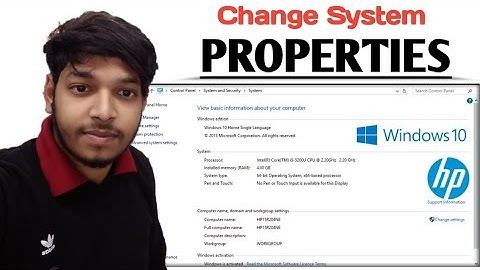 How to change system properties on windows in hindi | How to change OEM logo and propertie in Hindi