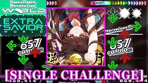 【DDR WORLD】 逆月[Sakazuki] / BEMANI Sound Team "HuΣeR" feat.Fernweh [SINGLE CHALLENGE] 譜面確認+Clap