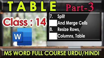 Ms Word - Table Part-3 | How To Use Table In Microsoft Word | #tutorial  #msword