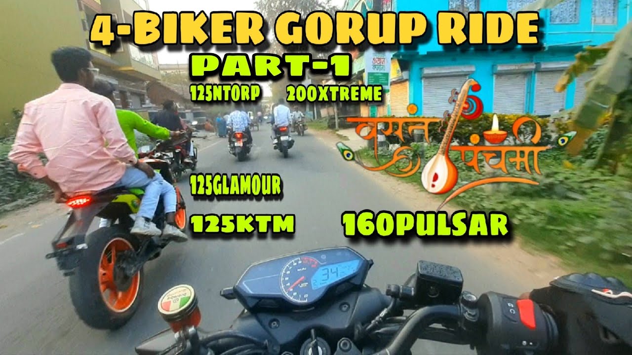 Saraswati Puja 2025 First day Group Ride Haripal Vlog Cute public Reaction 