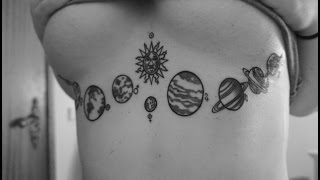 Solar System Sternum | Underboob Tattoo
