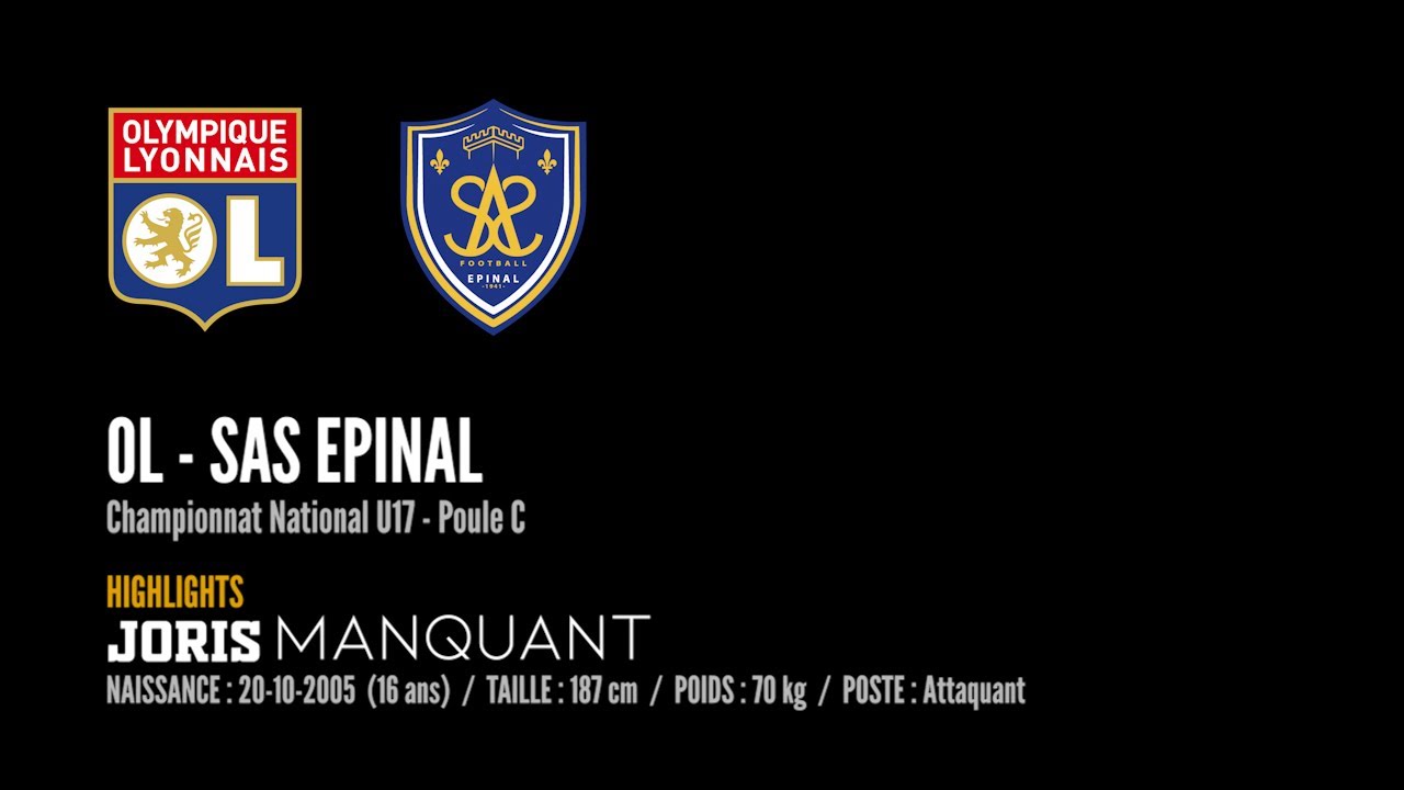 (U17) OL - SAS Epinal // HIGHLIGHTS Joris Manquant