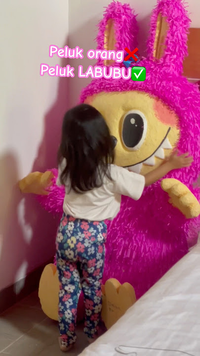 DARLEEN PELUK LABUBU PINK SUPER BESAR😭😭!! #viralvideo #trending