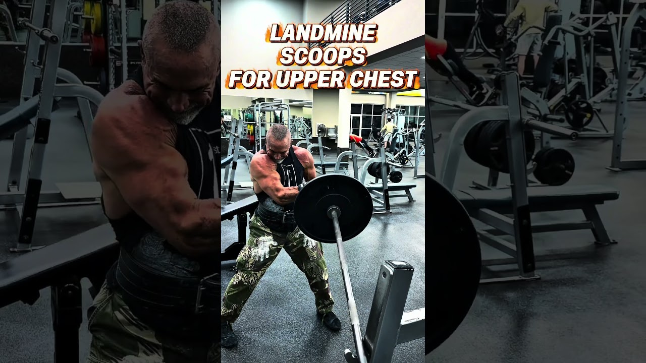 LANDMINE SCOOPS FOR UPPER CHEST #workout #motivation #muscle #workouttips #exercise