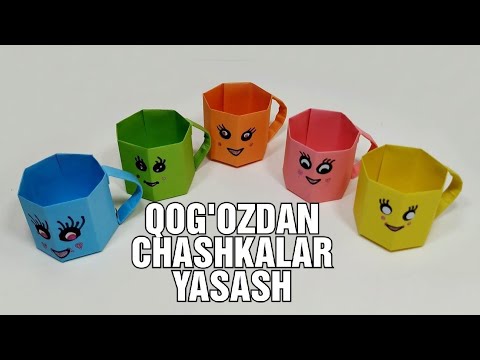 Qog'ozdan ajoyib chashkalar yasash/paper cup/紙からのカップ