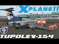 X-Plane 11 - Tupolev 154 - Prague ✈ Budapest - Nostalgic VOR flight.