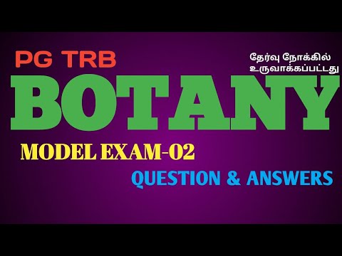 PG TRB BOTANY MODEL EXAM-02 (Q/A)