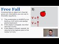 Understanding Freefall and Kinematic Equations