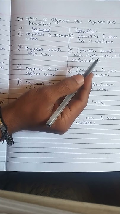 #what is difference between keyword and identifier#shorts #viral - YouTube