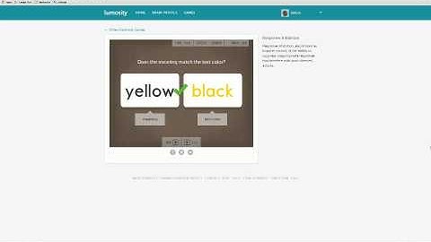 Lumosity Brain Training Games - Color Match - 29,800 score