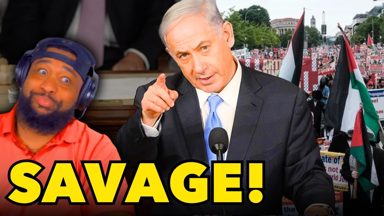 Israel's Netanyahu ROASTS Palestine Protesters In EPIC Congressional Speech!