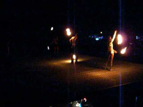 Future Fest Apache Pass 2010- Fire Spinners on the...