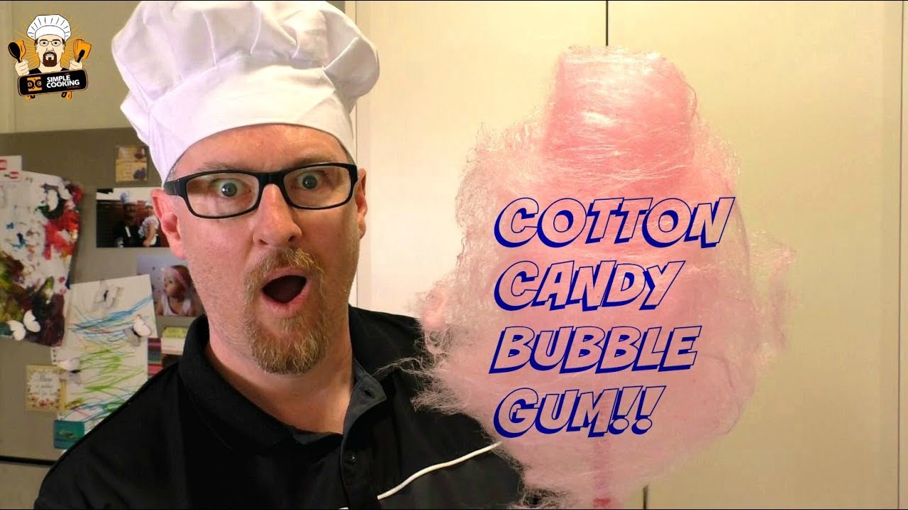 HOMEMADE COTTON CANDY BUBBLE GUM RECIPE | SimpleCookingChannel