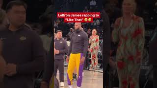 LeBron James rapping Kendrick Lamar's "Like That" verse🤣🤣🔥